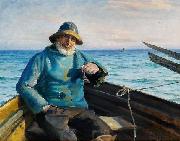 Michael Ancher Fisherman from Skagen china oil painting artist